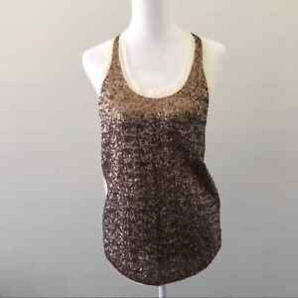 Aritzia Wilfred Tank Top XXS Rose Gold Sparkly Sequin - Picture 3 of 5